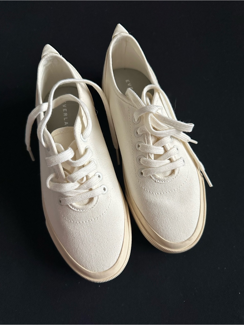 Everlane Low-Top forever sneakers Canvas Sneakers in Natural Cream/  white 5.5 - Picture 2 of 12